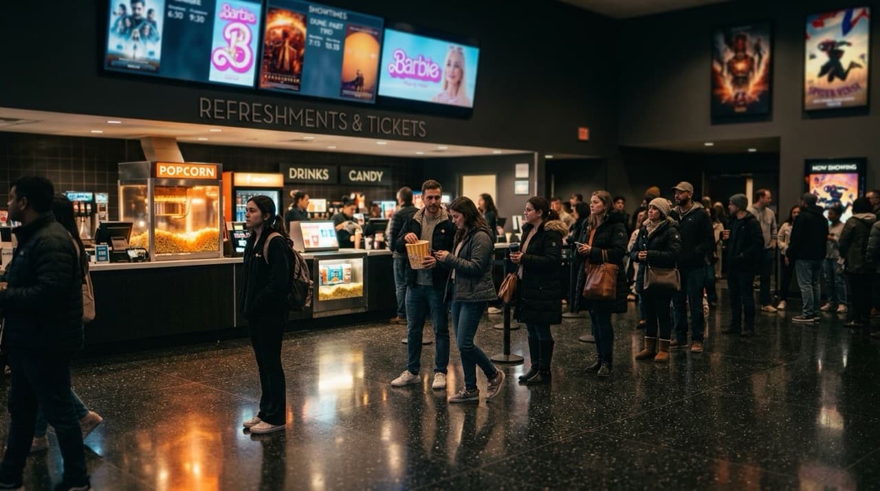 Guests at a movie theater